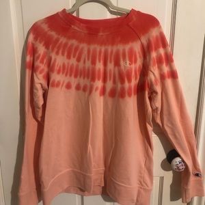 Tie dye Champion crew neck sweatshirt